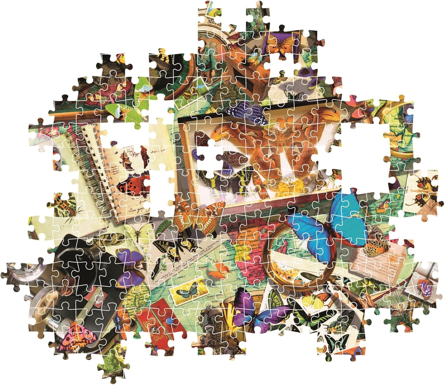 Clementoni -35581-Puzzel 500 HQC De Compacte Doos van de Vlindercollector