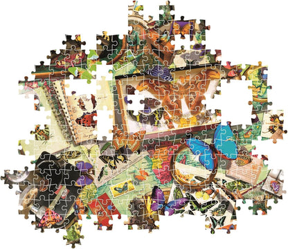 Clementoni -35581-Puzzel 500 HQC De Compacte Doos van de Vlindercollector