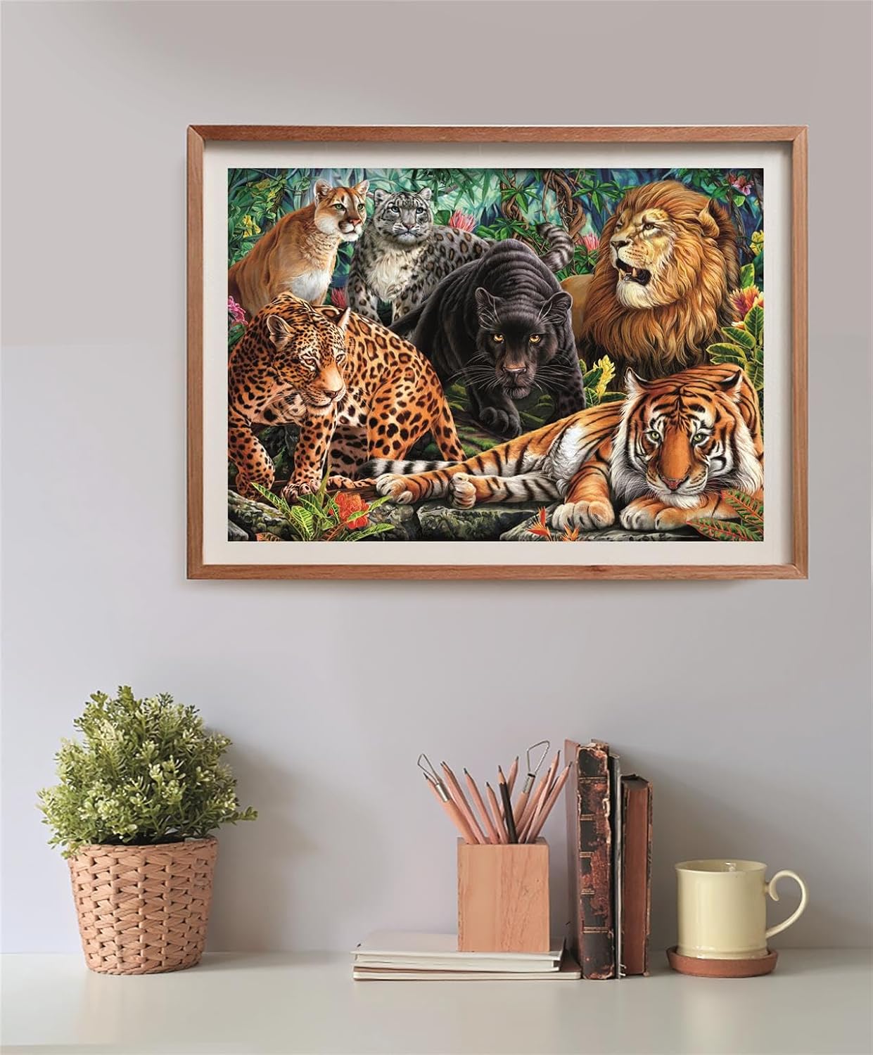 Clementoni -35584-Puzzel 500 HQC Wilde Katten Compacte Doos