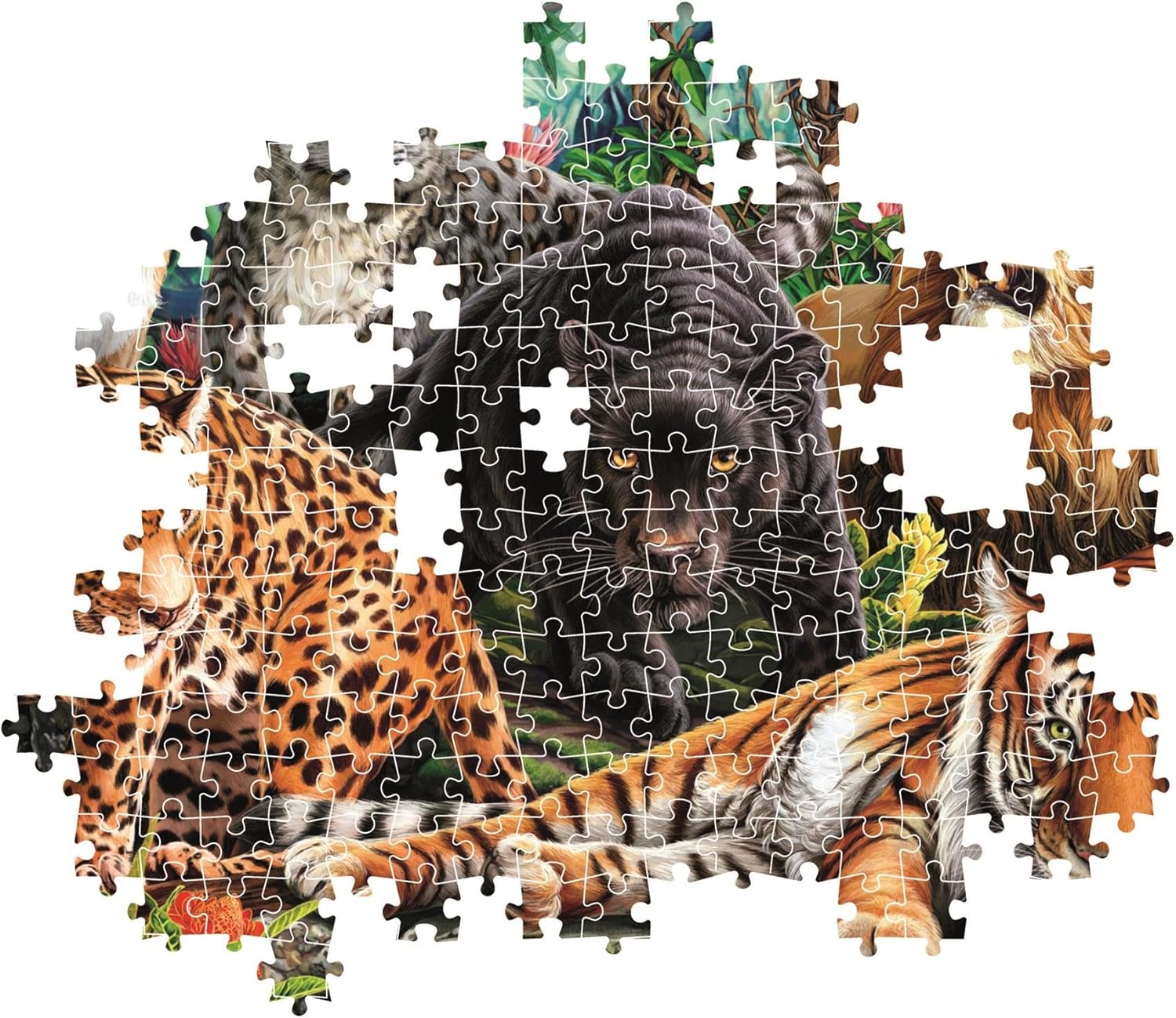 Clementoni -35584-Puzzel 500 HQC Wilde Katten Compacte Doos