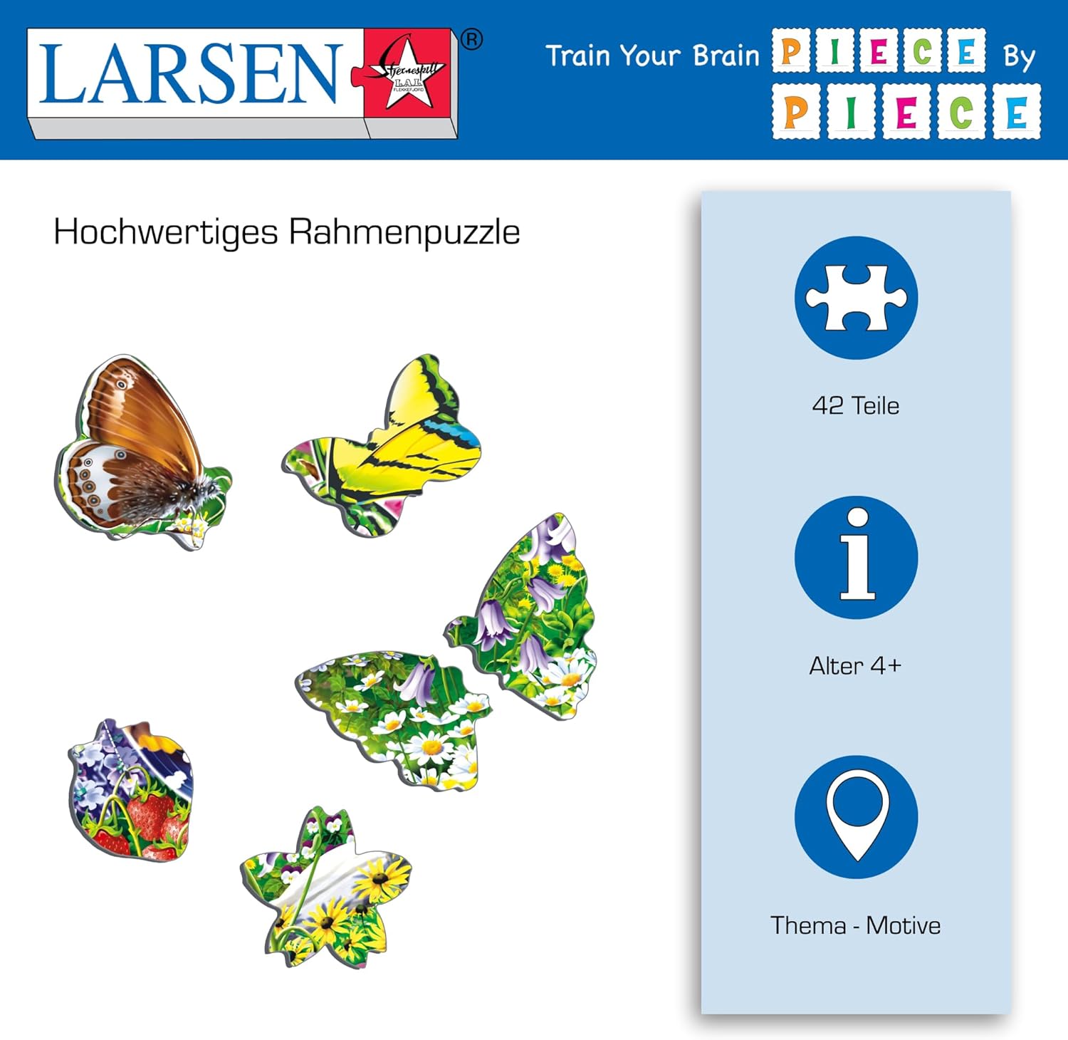 Selecta - Larsen Legpuzzel Dieren - Vlinders 42st.