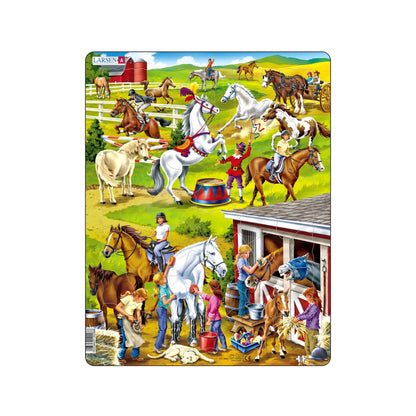 Selecta - Larsen Legpuzzel Dieren - Paardenmanege 50st.
