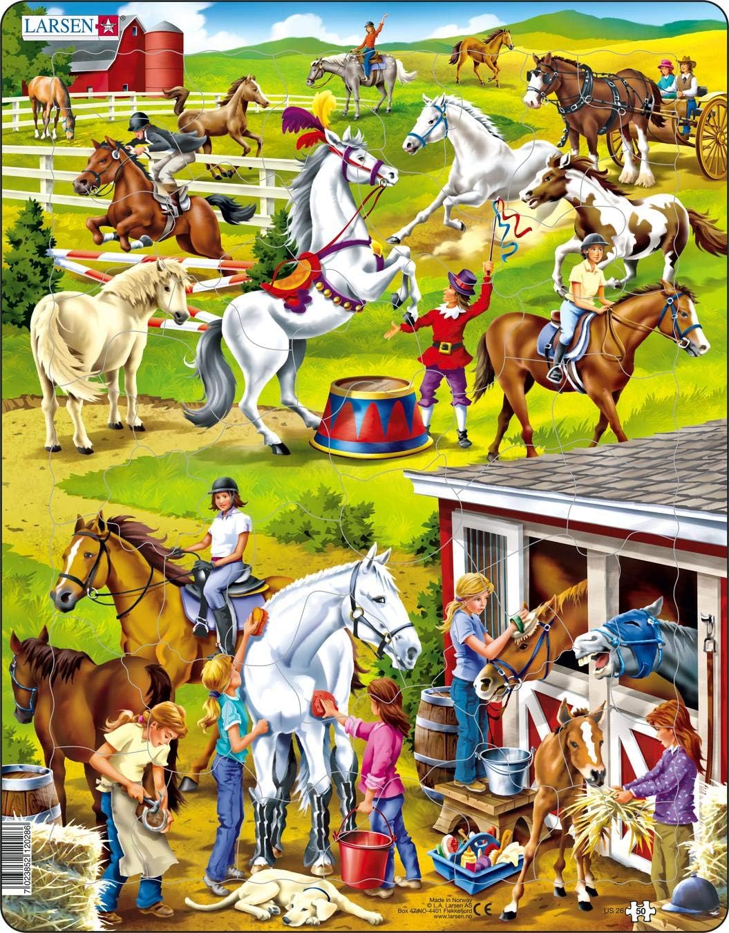 Selecta - Larsen Legpuzzel Dieren - Paardenmanege 50st.