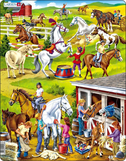 Selecta - Larsen Legpuzzel Dieren - Paardenmanege 50st.
