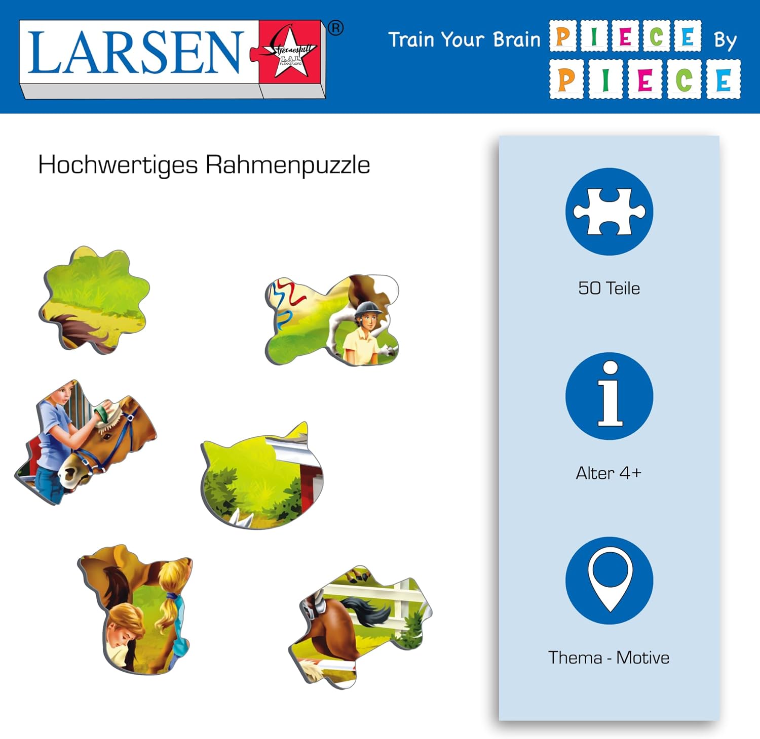 Selecta - Larsen Legpuzzel Dieren - Paardenmanege 50st.