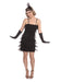 Bristol Novelty Flapper Dress Black Costume Set