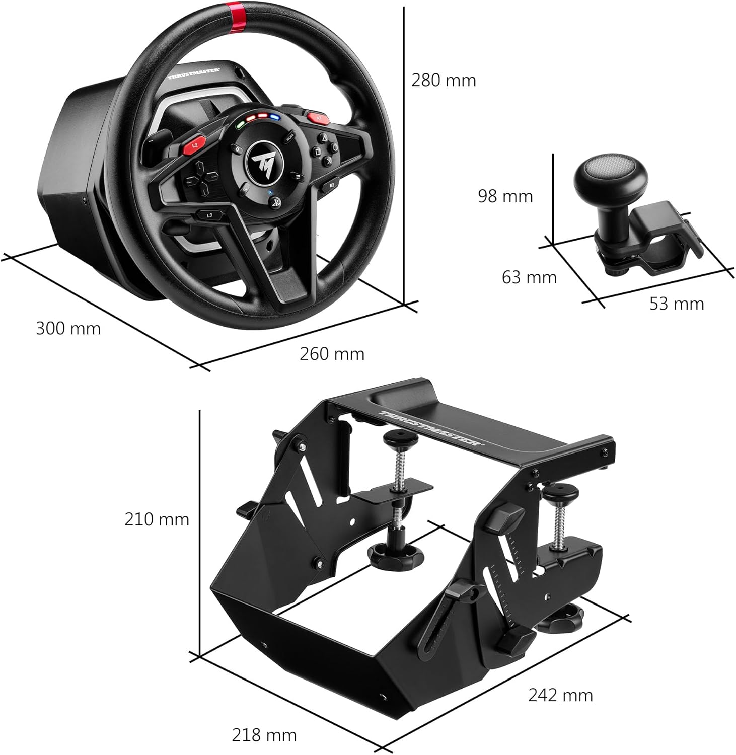 Thrustmaster T128 SimTask Pack, Volante T128, Sistema di Aggancio Steering Kit per Giochi di Simulazione