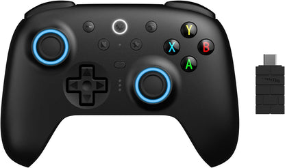 8Bitdo Ultimate 2 Wireless Controller for Windows & Android, Gaming Controller with TMR Joysticks, Switchable Hall Effect/Tactile Triggers, Motion Control, RGB Fire Ring, 8Speed Wireless Tech, Black