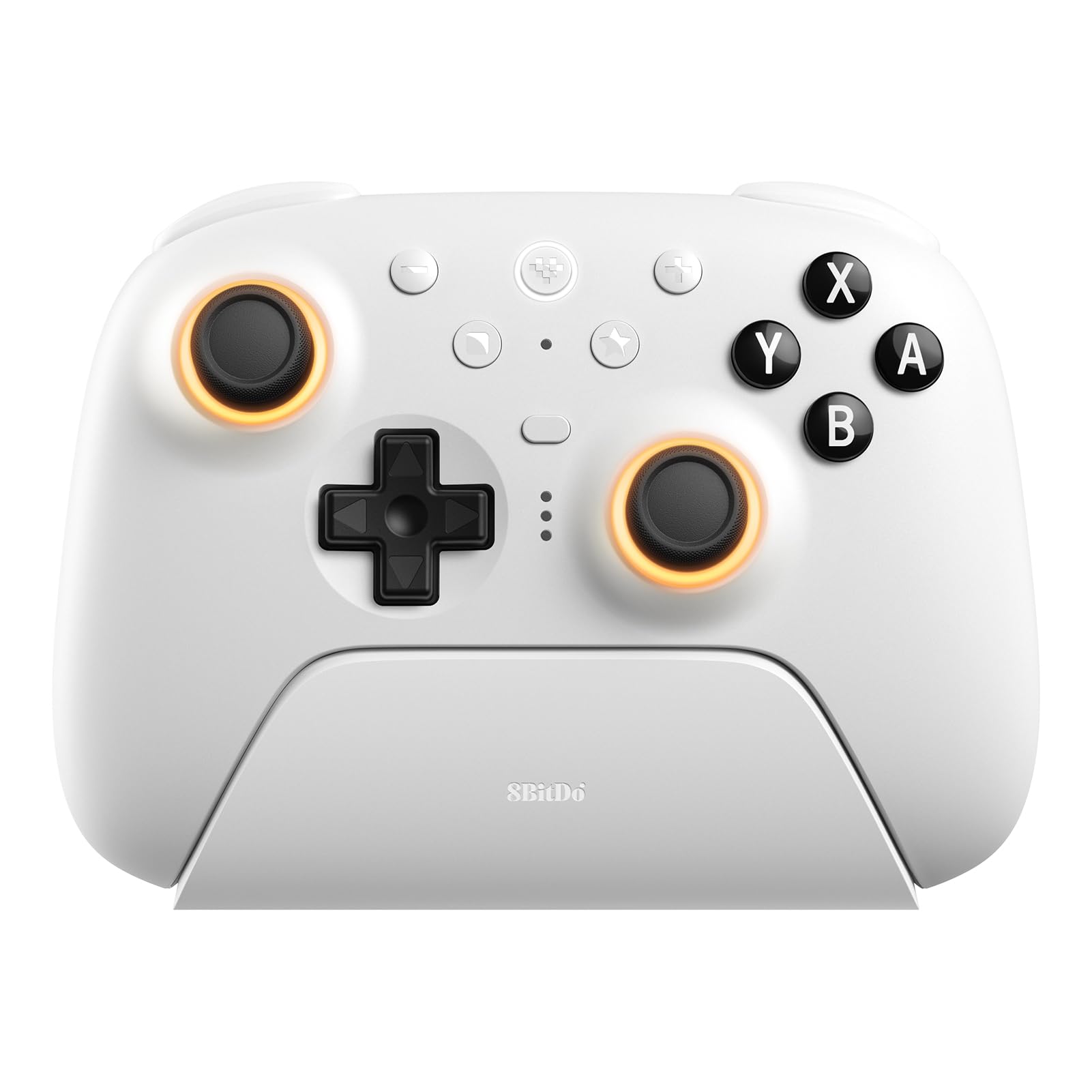 8Bitdo Ultimate 2 Bluetooth Controller for Switch, Switch 2 & Windows PC, Switch Pro Controller with TMR Joysticks, Switchable Hall Effect/Tactile Triggers, Vibration and Motion Control, RGB, White