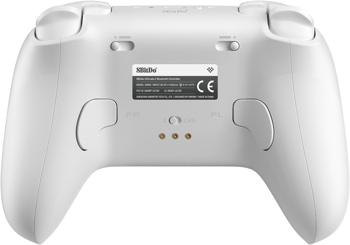 8Bitdo Ultimate 2 Bluetooth Controller for Switch, Switch 2 & Windows PC, Switch Pro Controller with TMR Joysticks, Switchable Hall Effect/Tactile Triggers, Vibration and Motion Control, RGB, White
