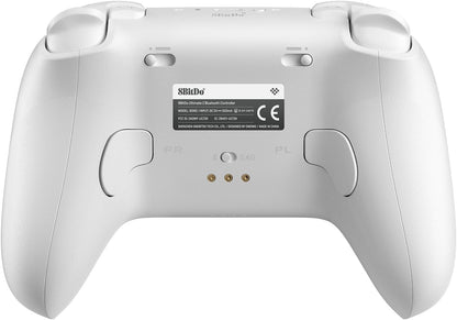 8Bitdo Ultimate 2 Bluetooth Controller for Switch, Switch 2 & Windows PC, Switch Pro Controller with TMR Joysticks, Switchable Hall Effect/Tactile Triggers, Vibration and Motion Control, RGB, White