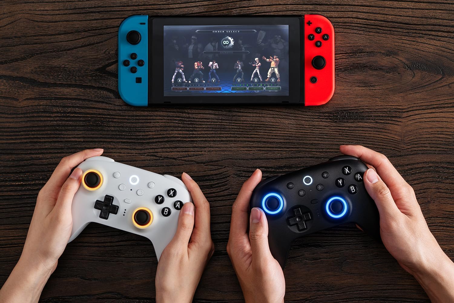 8Bitdo Ultimate 2 Bluetooth Controller for Switch, Switch 2 & Windows PC, Switch Pro Controller with TMR Joysticks, Switchable Hall Effect/Tactile Triggers, Vibration and Motion Control, RGB, White