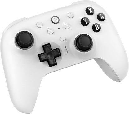 8Bitdo Ultimate 2 Bluetooth Controller for Switch, Switch 2 & Windows PC, Switch Pro Controller with TMR Joysticks, Switchable Hall Effect/Tactile Triggers, Vibration and Motion Control, RGB, White