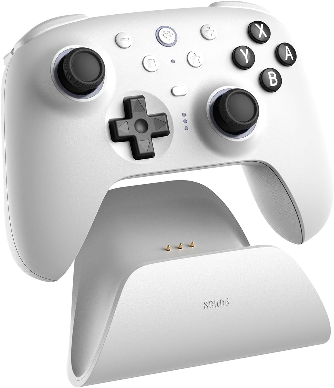 8Bitdo Ultimate 2 Bluetooth Controller for Switch, Switch 2 & Windows PC, Switch Pro Controller with TMR Joysticks, Switchable Hall Effect/Tactile Triggers, Vibration and Motion Control, RGB, White