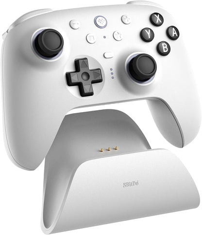 8Bitdo Ultimate 2 Bluetooth Controller for Switch, Switch 2 & Windows PC, Switch Pro Controller with TMR Joysticks, Switchable Hall Effect/Tactile Triggers, Vibration and Motion Control, RGB, White