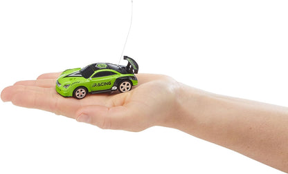 Revell Control 23560 Mini Remote Control Car Racing Car Green, With 40 MHz Control, In a Can Container, Includes Traffic Cones, 8cm in length