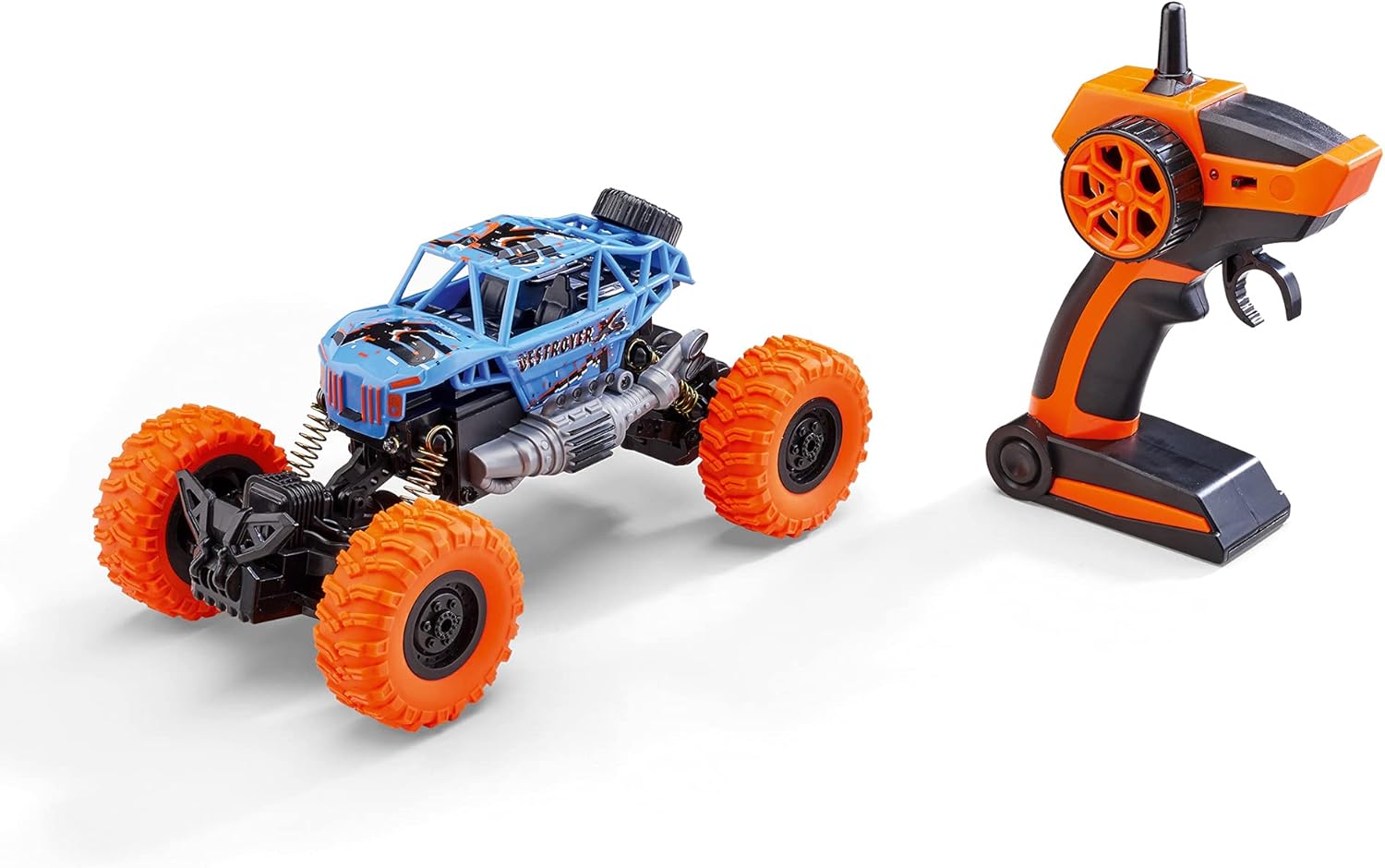 Revell Control Car Destroyer XS, schaal 1:18, perfect voor binnen- en buitenavonturen, 2,4 GHz afstandsbediening, led-koplamp voor nachtritten, ideaal cadeau voor RC-fans vanaf 8 jaar