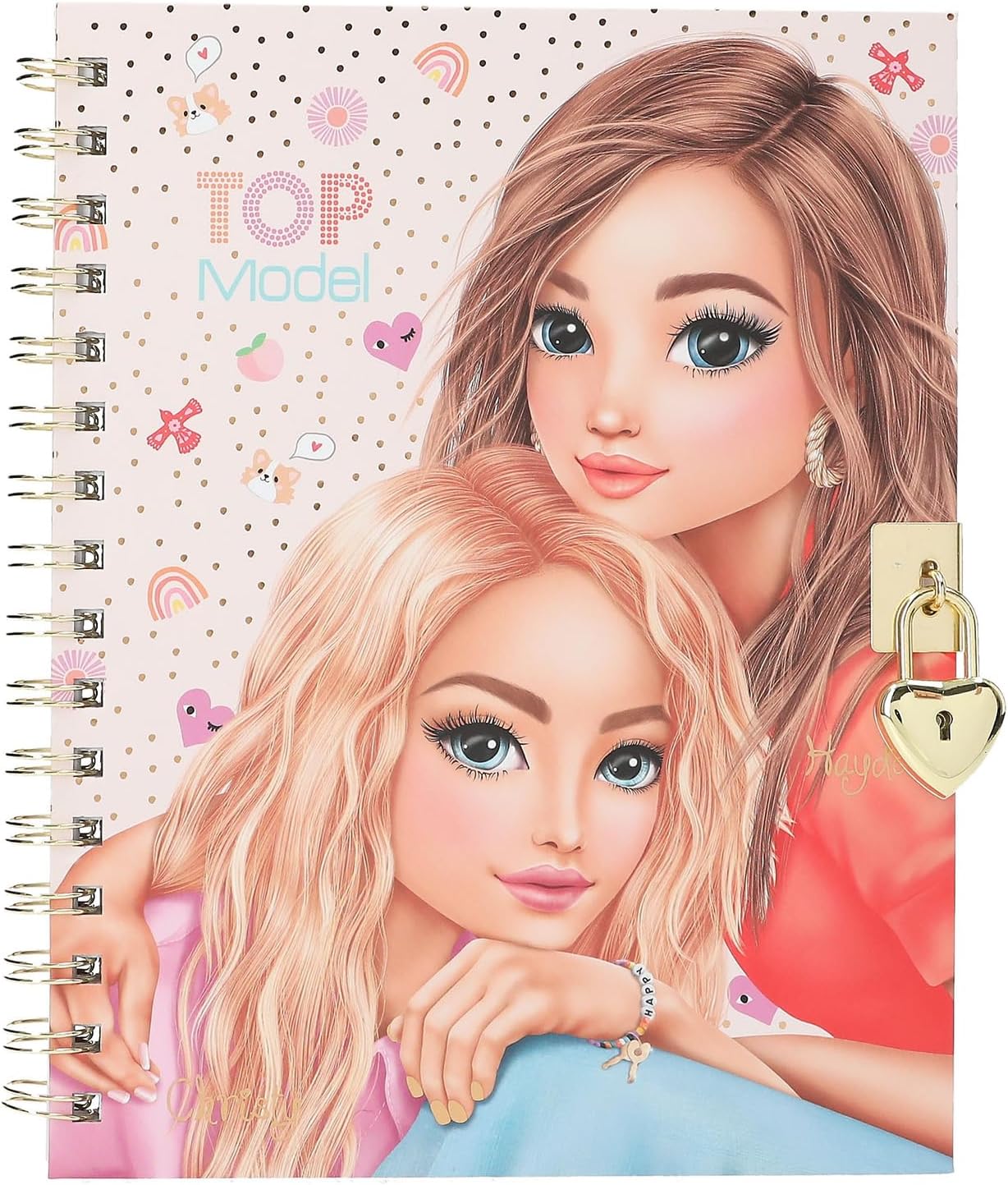 Topmodel dagboek met slot en armband