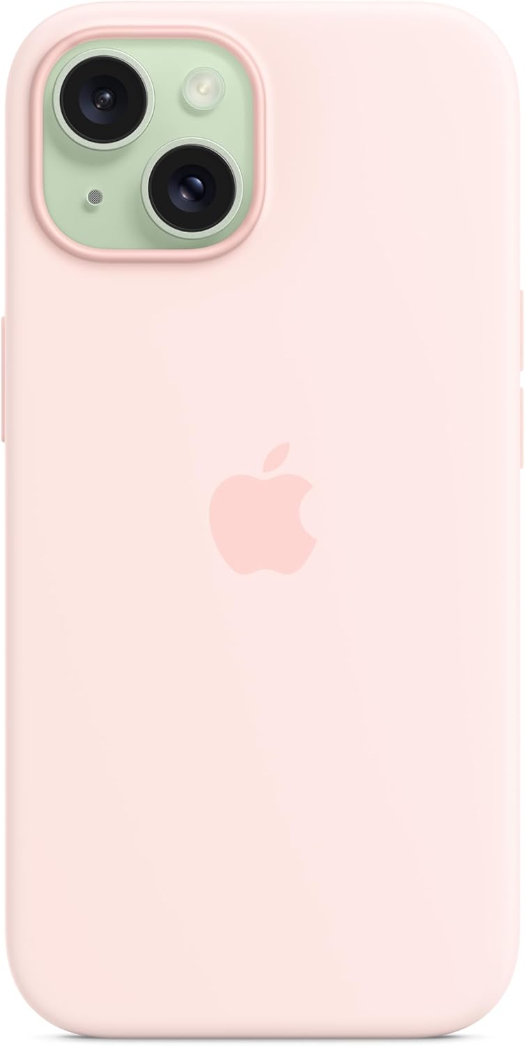 Apple - Back Cover For Mobile Phone - Magsafe Compatibility - Silicone - Light Pink - For Iphone 15