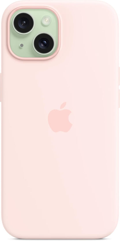 Apple - Back Cover For Mobile Phone - Magsafe Compatibility - Silicone - Light Pink - For Iphone 15