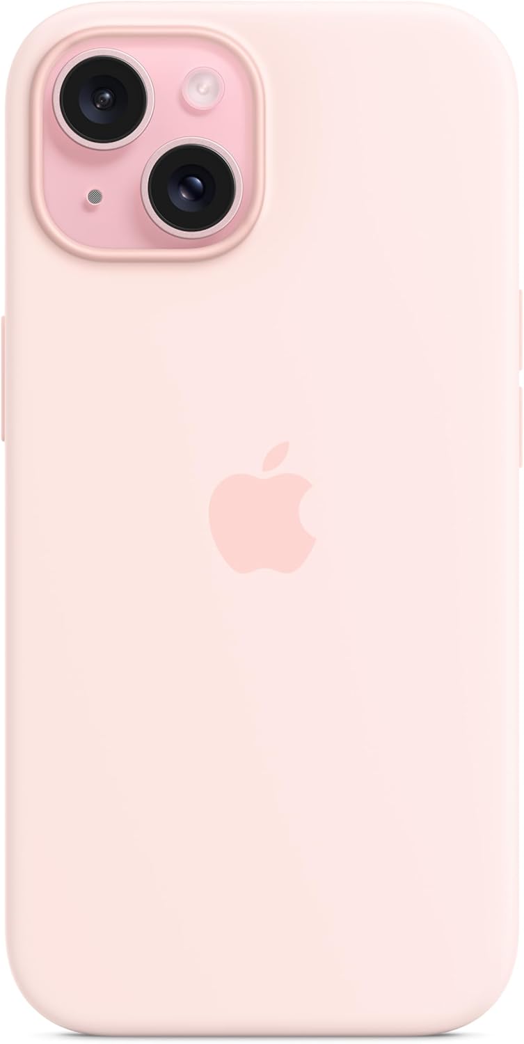 Apple - Back Cover For Mobile Phone - Magsafe Compatibility - Silicone - Light Pink - For Iphone 15