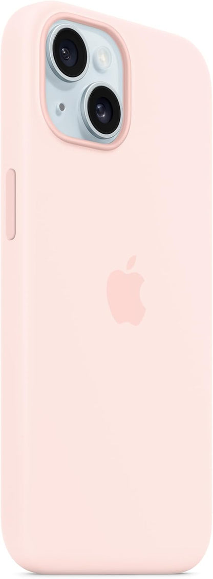 Apple - Back Cover For Mobile Phone - Magsafe Compatibility - Silicone - Light Pink - For Iphone 15