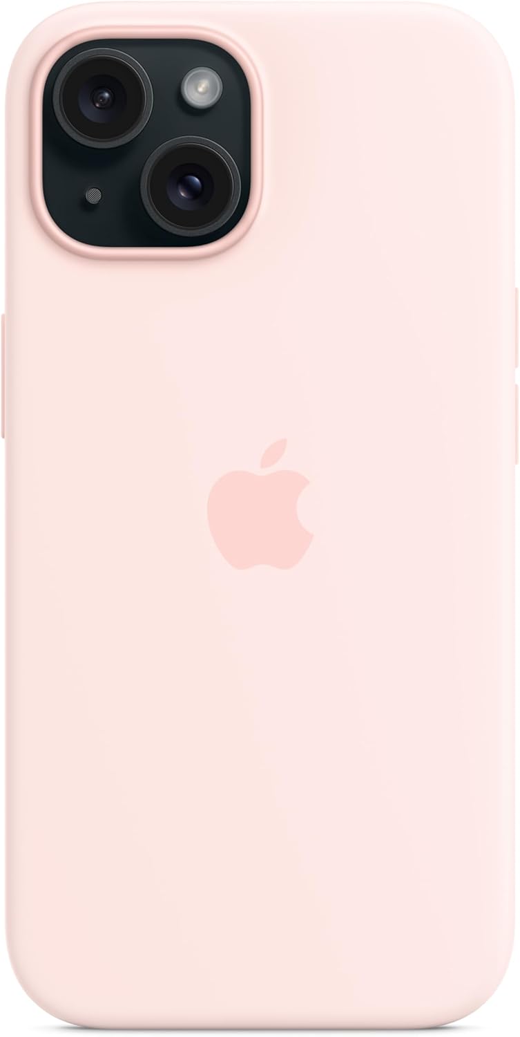Apple - Back Cover For Mobile Phone - Magsafe Compatibility - Silicone - Light Pink - For Iphone 15