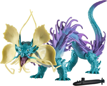 MonsterVerse Godzilla x Kong: The New Empire, 6-Inch Tiamat Action Figure Toy, Iconic Collectable Movie Character, Includes 2.5-Inch Submarine Accessory, Suitable for Ages 4 Years+