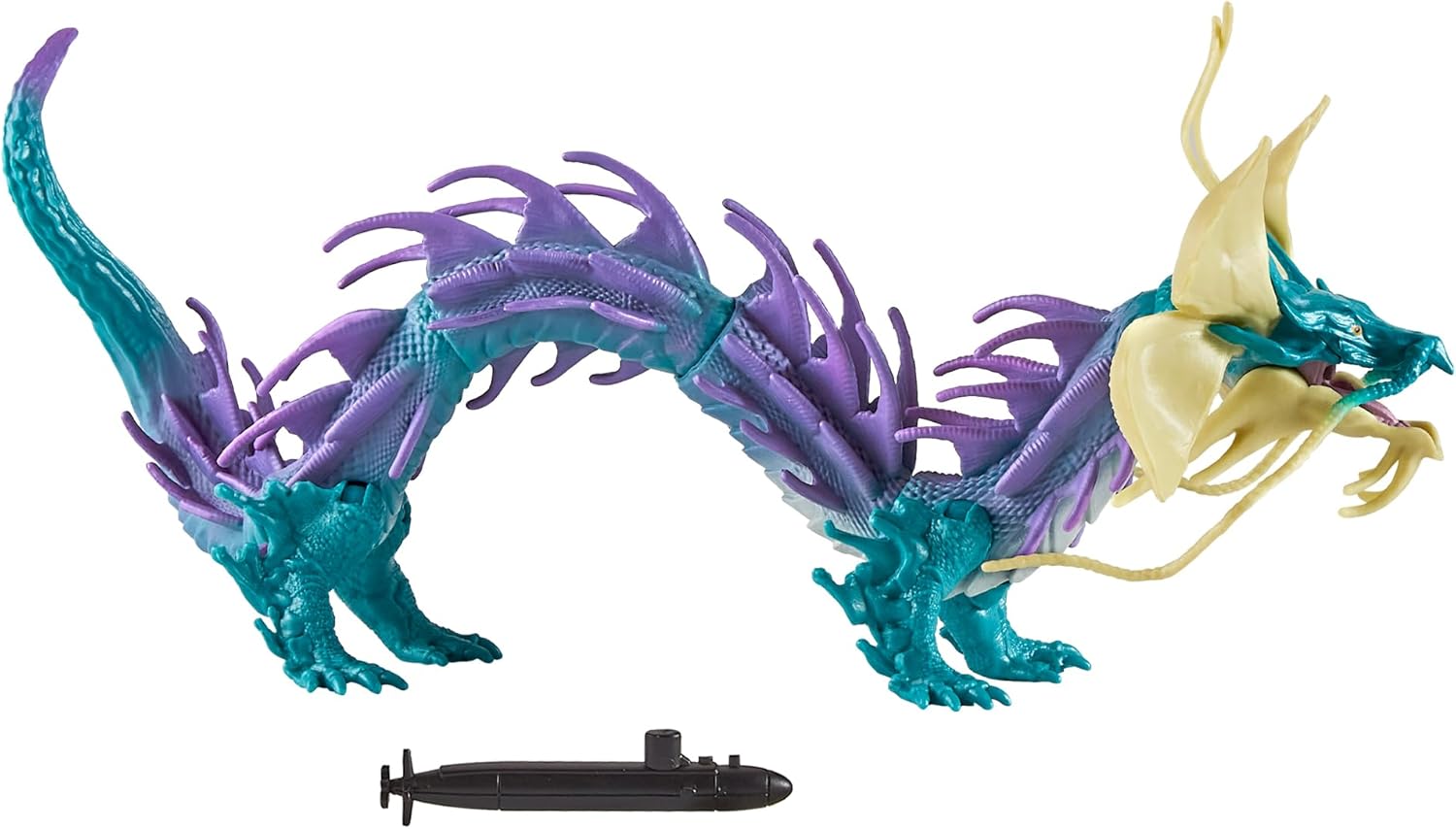 MonsterVerse Godzilla x Kong: The New Empire, 6-Inch Tiamat Action Figure Toy, Iconic Collectable Movie Character, Includes 2.5-Inch Submarine Accessory, Suitable for Ages 4 Years+