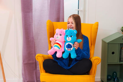 Simba 6305878000 - Glücksbärchi, Hurrabärchi, 35cm, Care Bears Plüschfigur, rosa