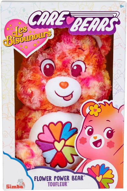 Simba 6305878001 - Glücksbärchi, Flower Power Bärchi, 35cm, Care Bears Plüschfigur