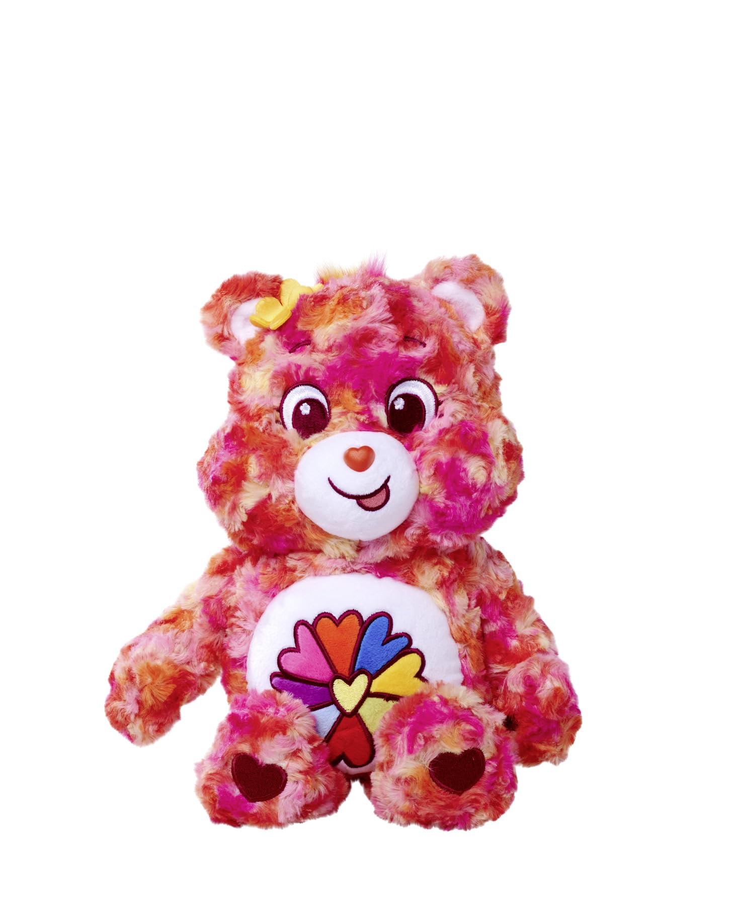Simba 6305878001 - Glücksbärchi, Flower Power Bärchi, 35cm, Care Bears Plüschfigur