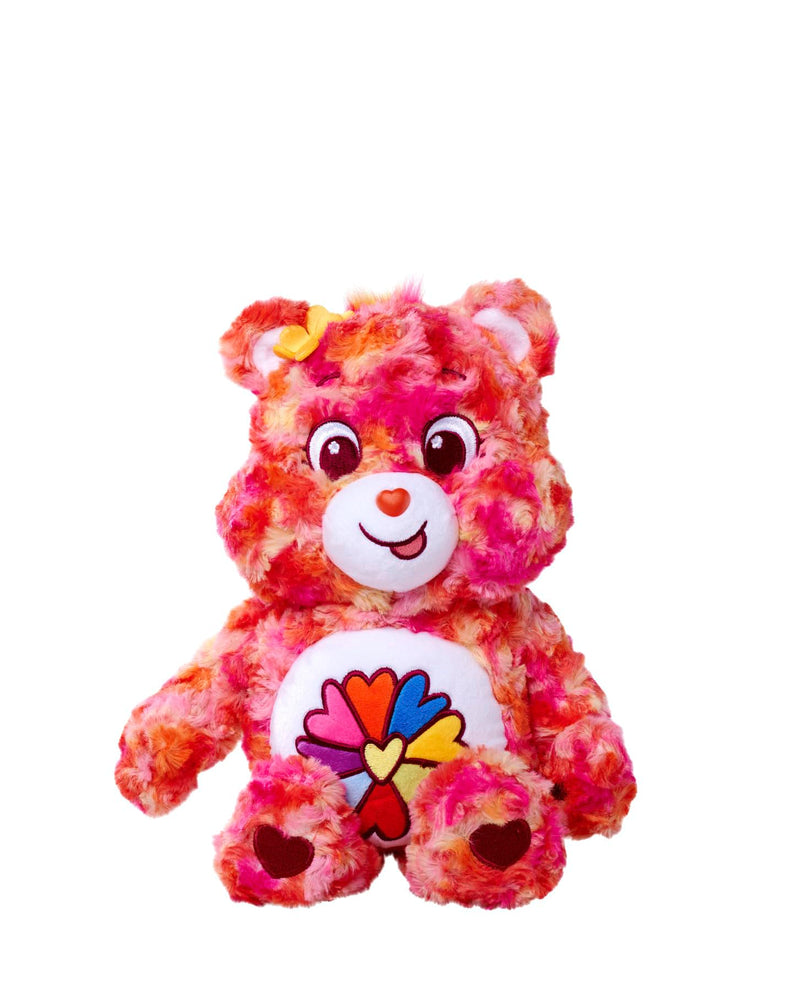 Simba 6305878001 - Glücksbärchi, Flower Power Bärchi, 35cm, Care Bears Plüschfigur