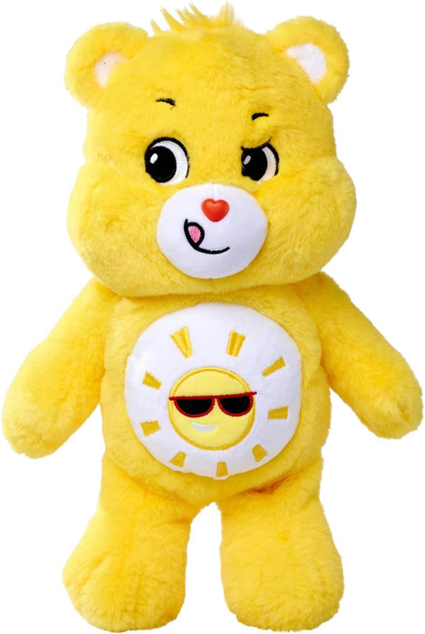 Simba 6305878002 - Glücksbärchi, Sonnenscheinbärchi, 35cm, Care Bears Plüschfigur, gelb