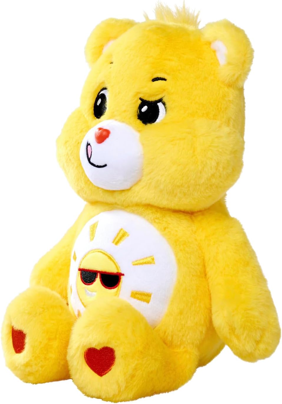 Simba 6305878002 - Glücksbärchi, Sonnenscheinbärchi, 35cm, Care Bears Plüschfigur, gelb
