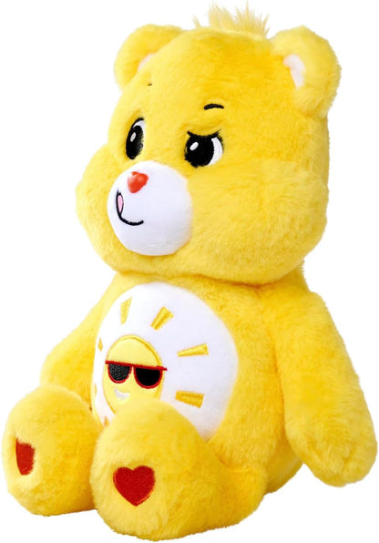 Simba 6305878002 - Glücksbärchi, Sonnenscheinbärchi, 35cm, Care Bears Plüschfigur, gelb