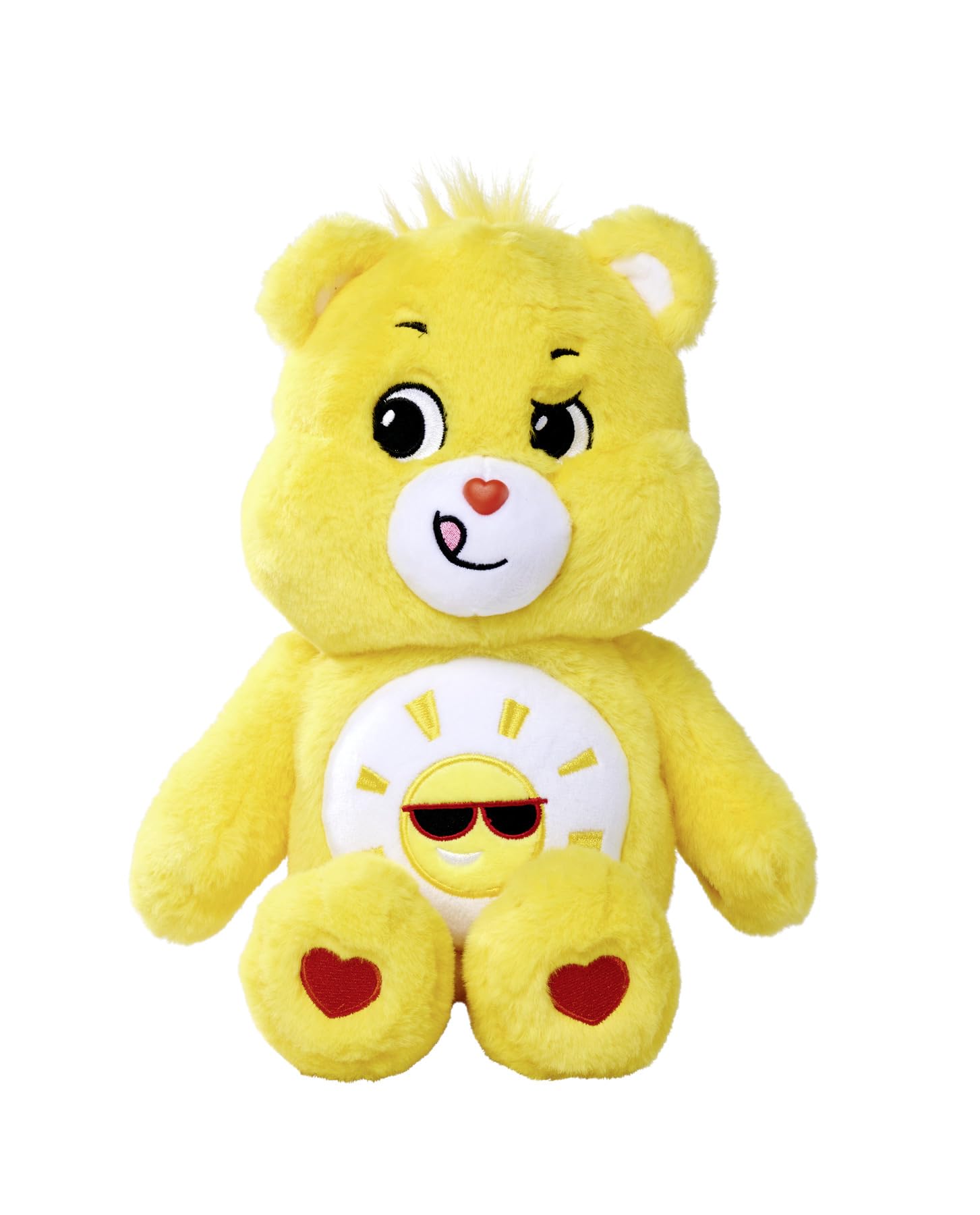 Simba 6305878002 - Glücksbärchi, Sonnenscheinbärchi, 35cm, Care Bears Plüschfigur, gelb