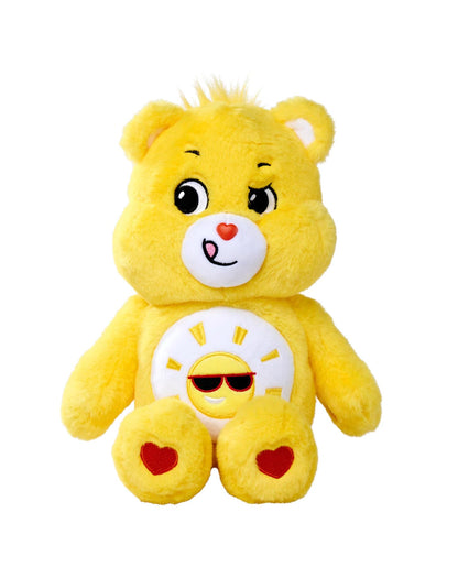 Simba 6305878002 - Glücksbärchi, Sonnenscheinbärchi, 35cm, Care Bears Plüschfigur, gelb