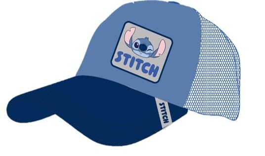 Cerdà Disney Lilo & Stitch Baseballkappe - 100% Baumwolle - Verstellbare Größe - Motiv Stitch - Blau