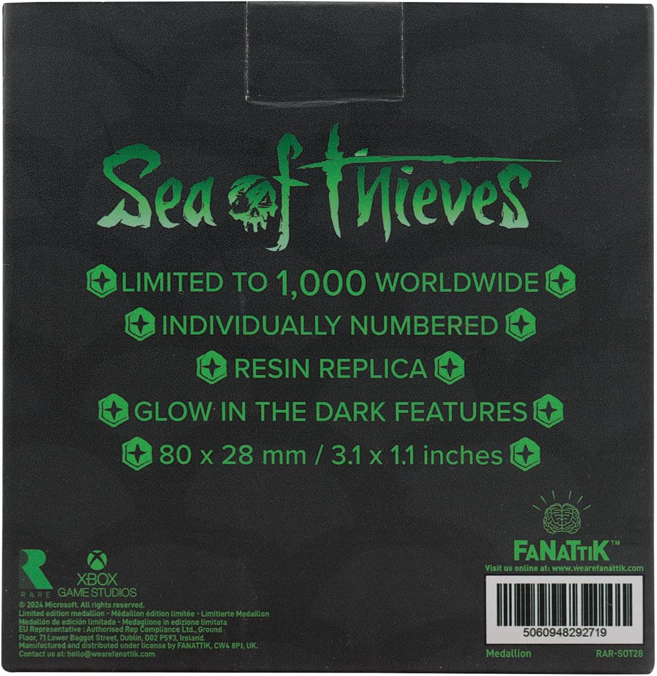 FaNaTtik Sea of Thieves Limited Edition Stronghold Key Resin Replica - Glow in the Dark Collector's Edition