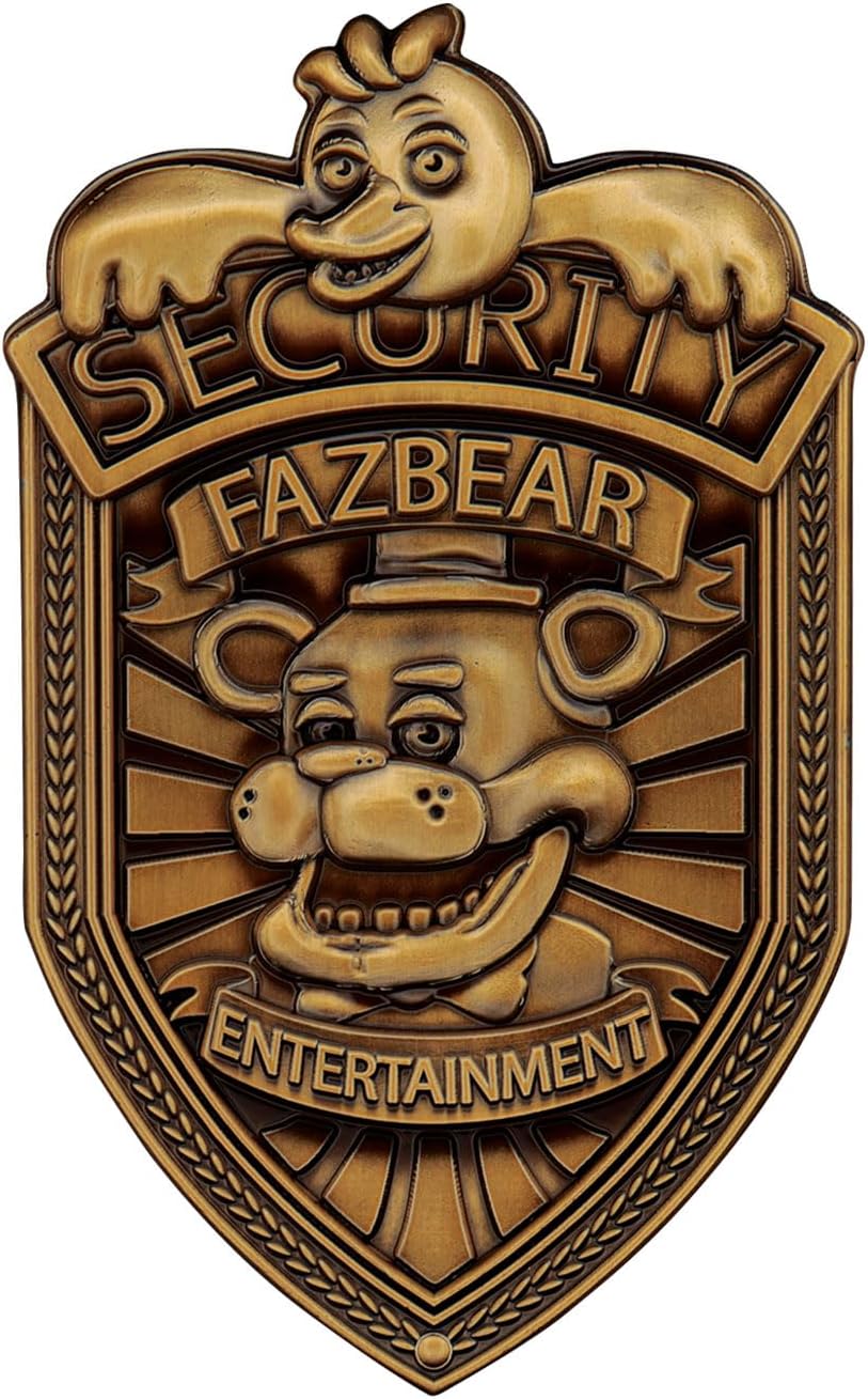 FaNaTtik Five Nights at Freddy's Replik Metall-Sicherheitsabzeichen und Sicherheitspass