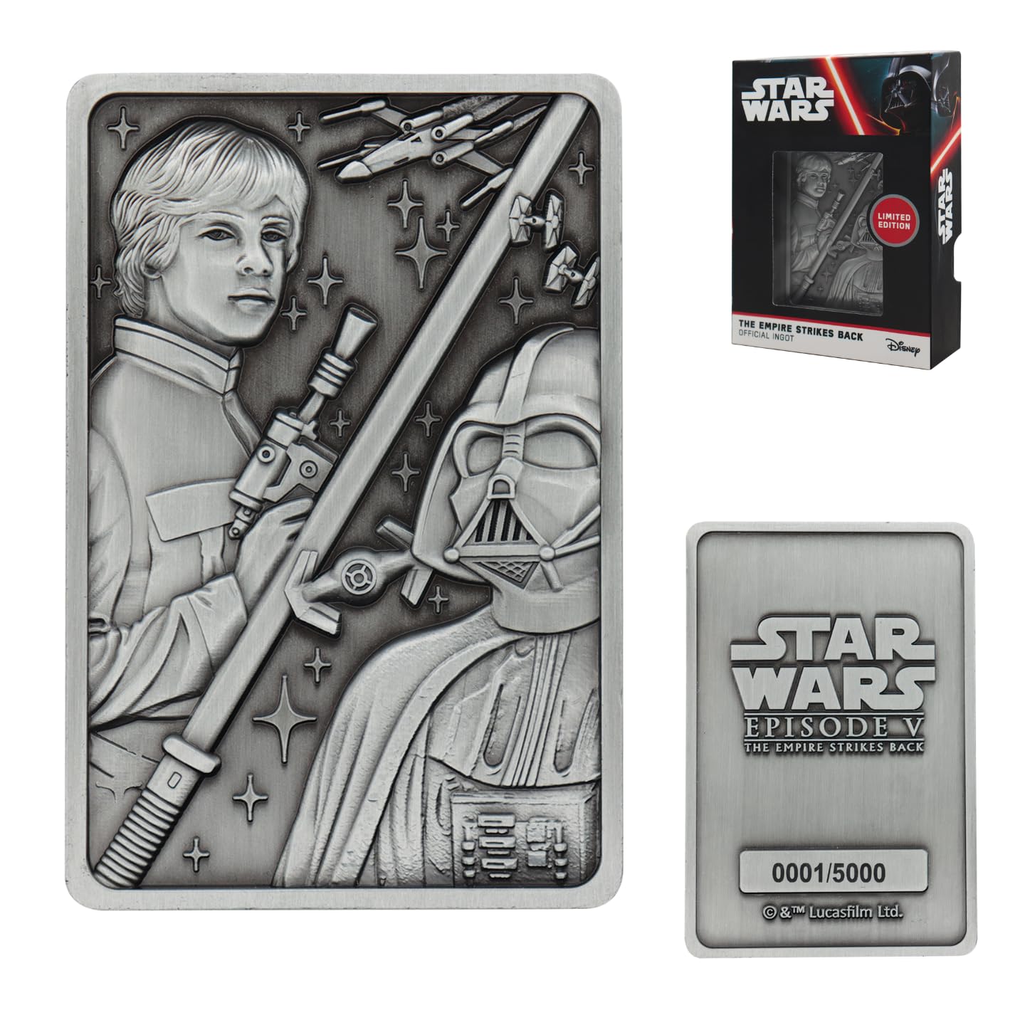 FaNaTtik Star Wars Episode V: The Empire Strikes Back Limited Edition Luke and Vader Collectible Metal Ingot