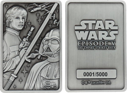 FaNaTtik Star Wars Episode V: The Empire Strikes Back Limited Edition Luke and Vader Collectible Metal Ingot