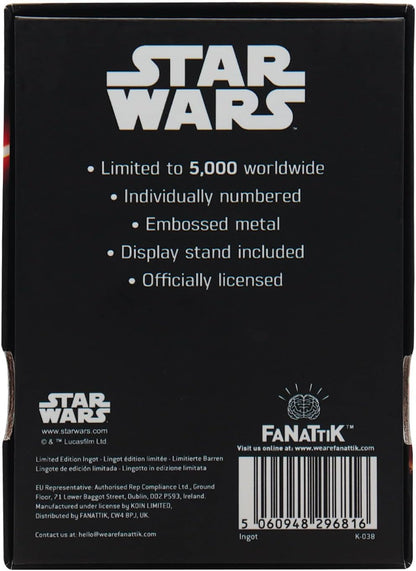 FaNaTtik Star Wars Episode V: The Empire Strikes Back Limited Edition Luke and Vader Collectible Metal Ingot