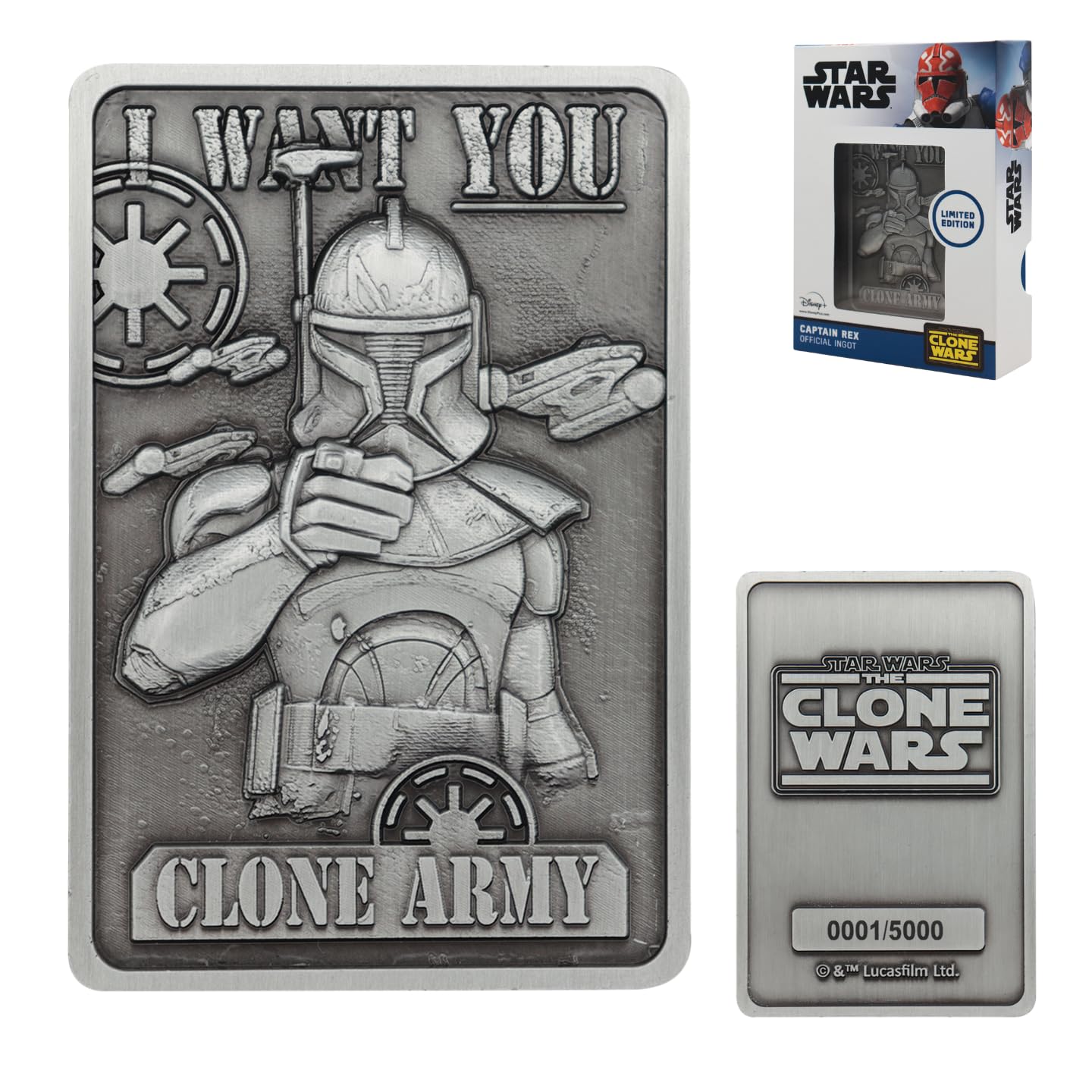 FaNaTtik Star Wars: The Clone Wars Captain Rex Collectible Metal Ingot