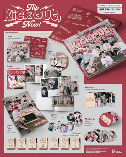 Kick Out, Flip Now! - Get Ready - incl. 32pg Lyrics Booklet, Photocard, Folding Poster + Sticker