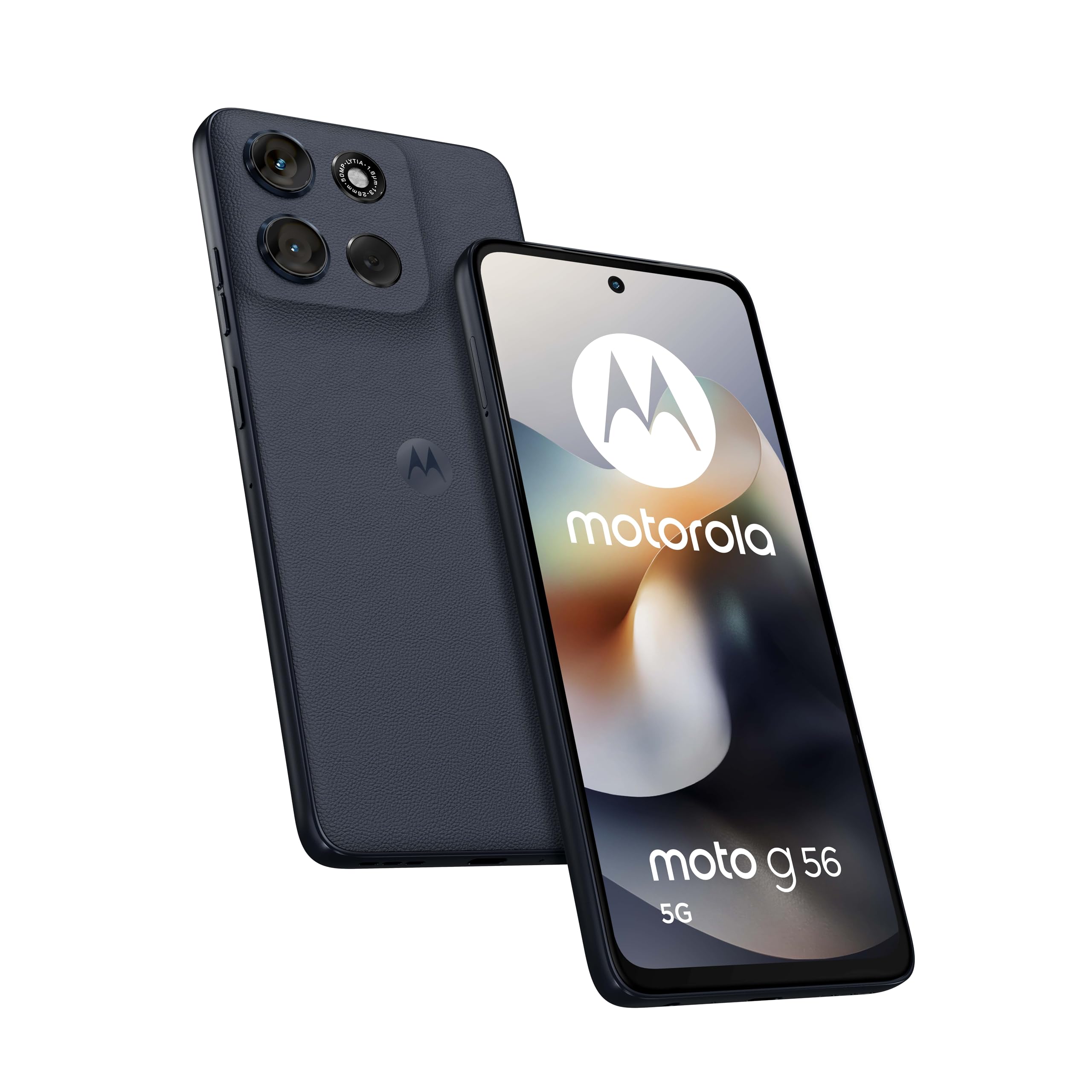 Motorola moto g56 5G 8/256GB, Fotocamera 50MP + sensore antisfarfallio, Display 6.72" FHD+ 120Hz, batteria 5200mAh, MediaTek Dimensity 7060, Android 15, PANTONE Black Oyster