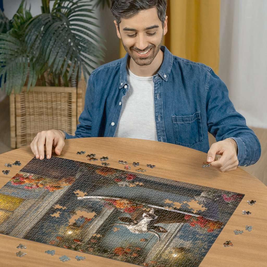 Erwachsenenpuzzle 1000 Teile - Die Kuh in der Badewanne