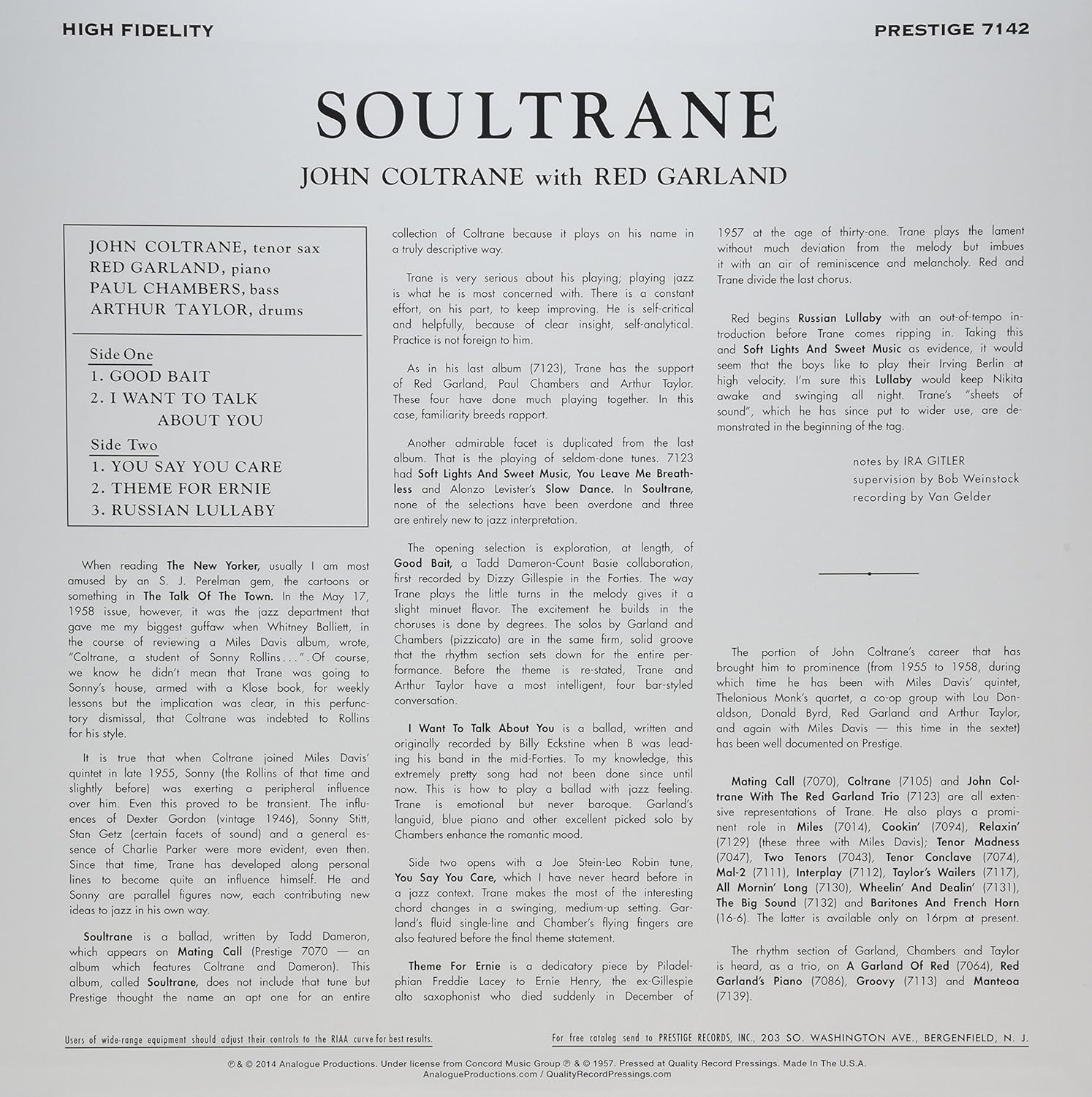 Soultrane (Mono)