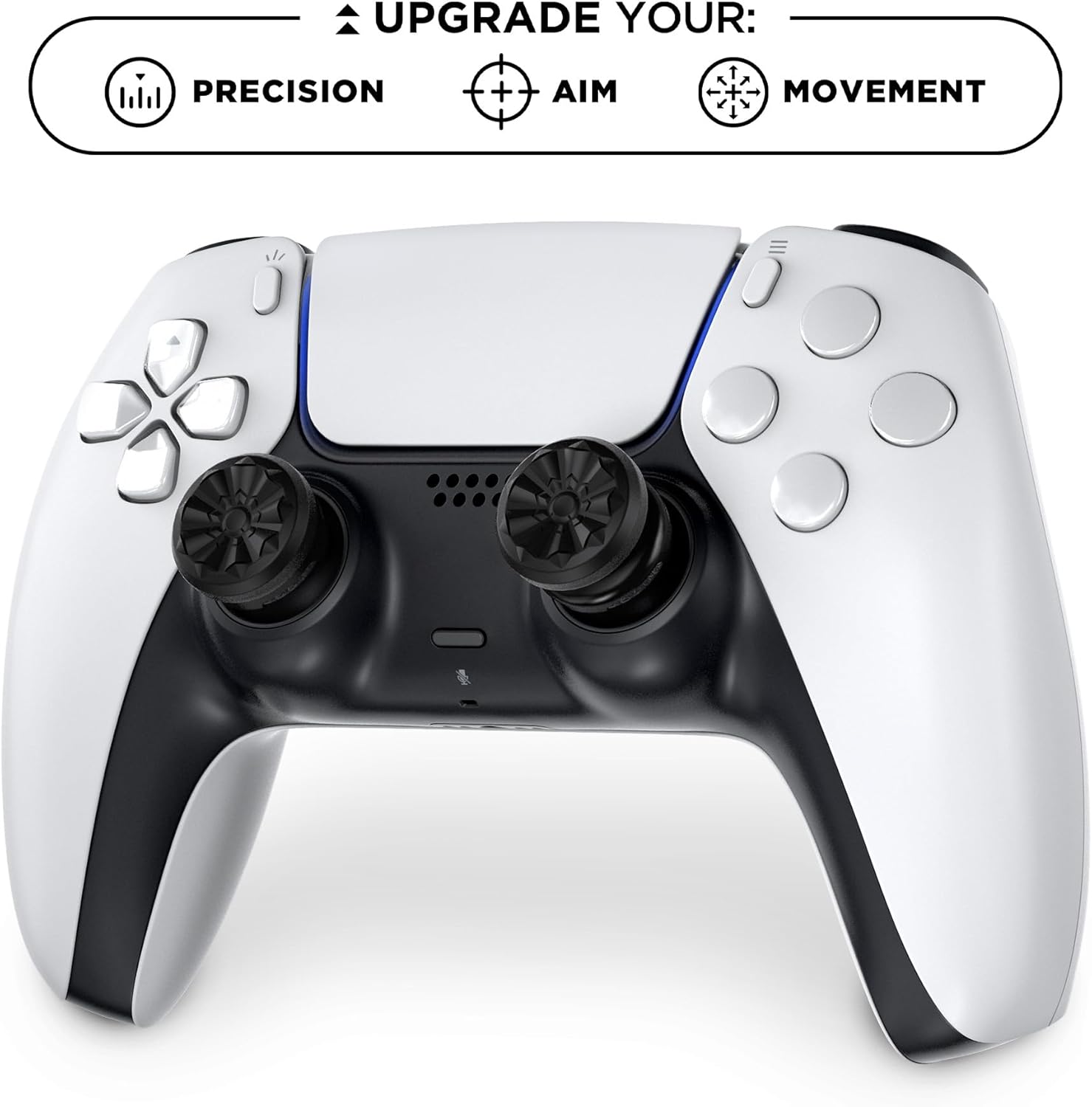 KontrolFreek FPS Freek Galaxy Black per PlayStation 4 e PlayStation 5 - Performance Thumbsticks - 1 High-Rise - 1 Mid-Rise - Nero